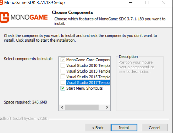 Как установить monogame на visual studio 2019